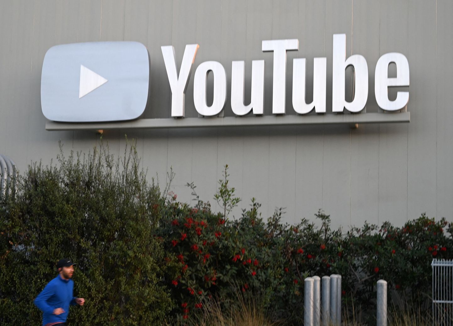YouTube'i logo Los Angeleses 6. oktoober 2021.