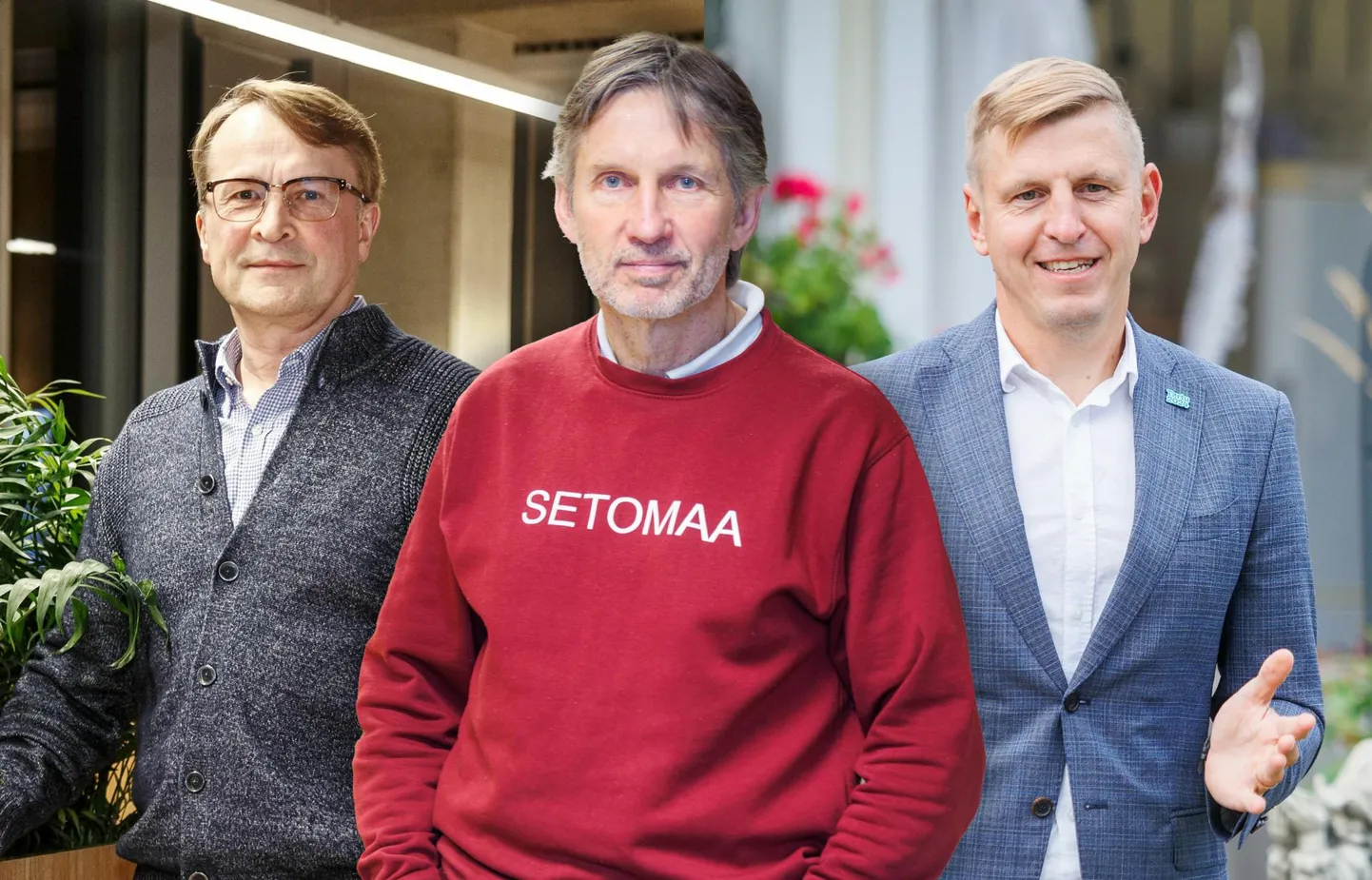 Lõuna-Eesti mõjukate esikolmik: esikohal on Margus Timmo (keskel), teisel kohal on Margus Linnamäe (vasakul) ja kolmandal Tiit Toots.