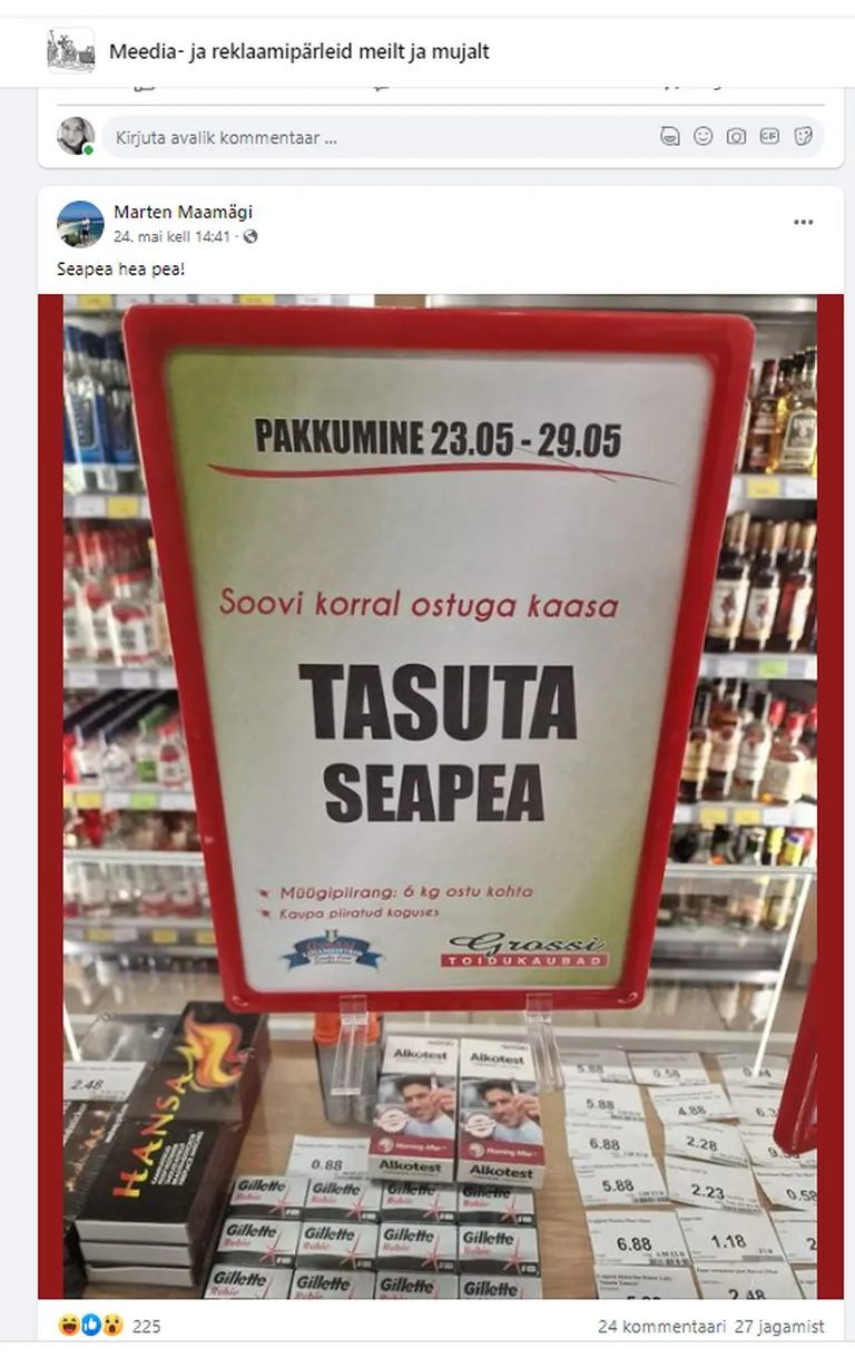 Grossi toidukaupade kampaania.