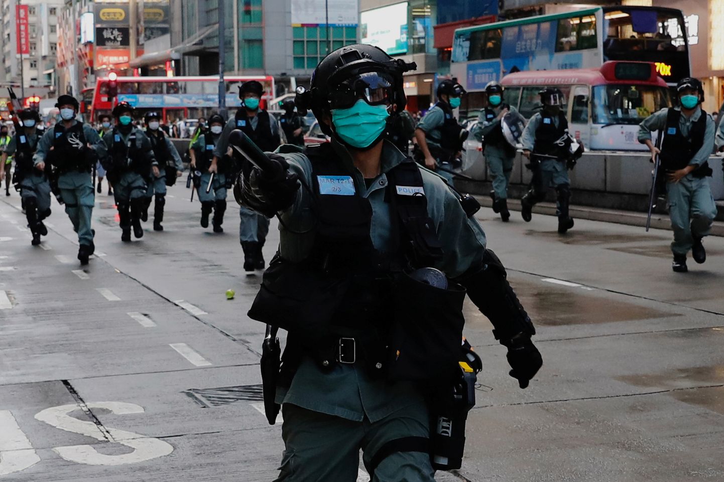 Hongkongi märulipolitseinikud.
