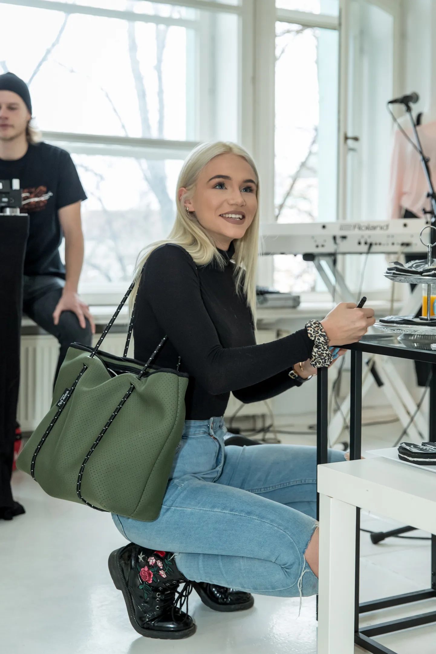 Maailmarändur Liza Lind Skechersi kevadhooaja avaüritusel.