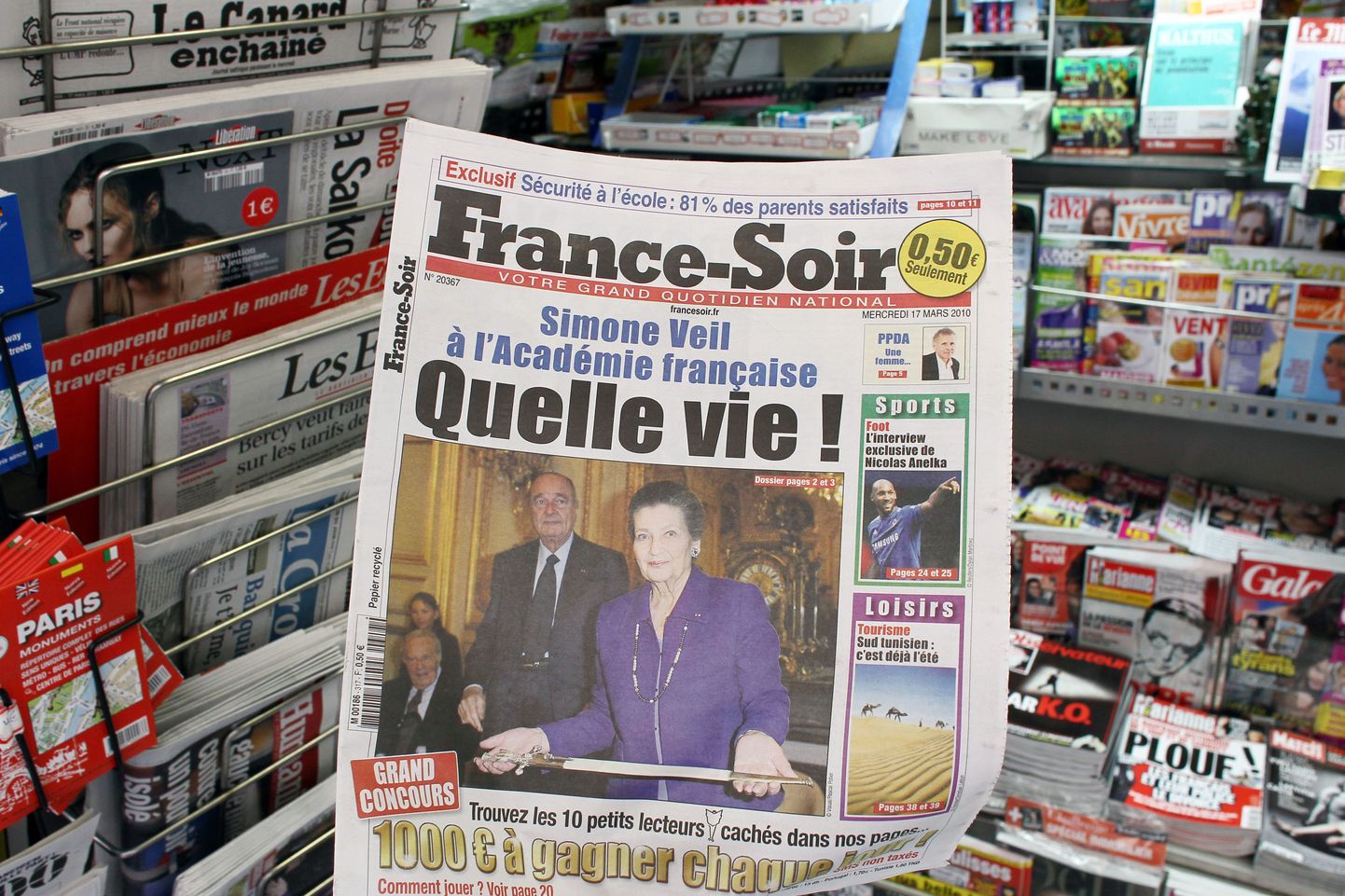 17 марта таблоид France Soir вышел рекордным тиражом