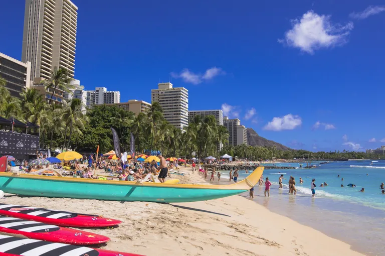 Waikiki rand Hawaiil