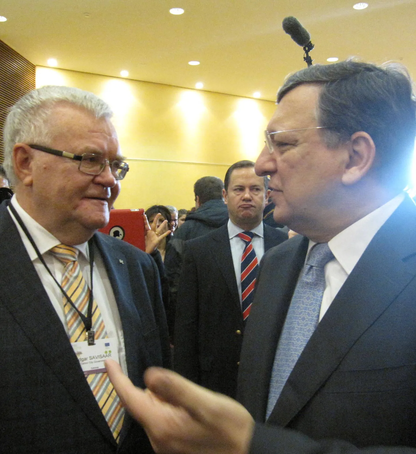 Tallinna linnapea Edgar Savisaar ja Euroopa Komisjoni president José Manuel Barroso.