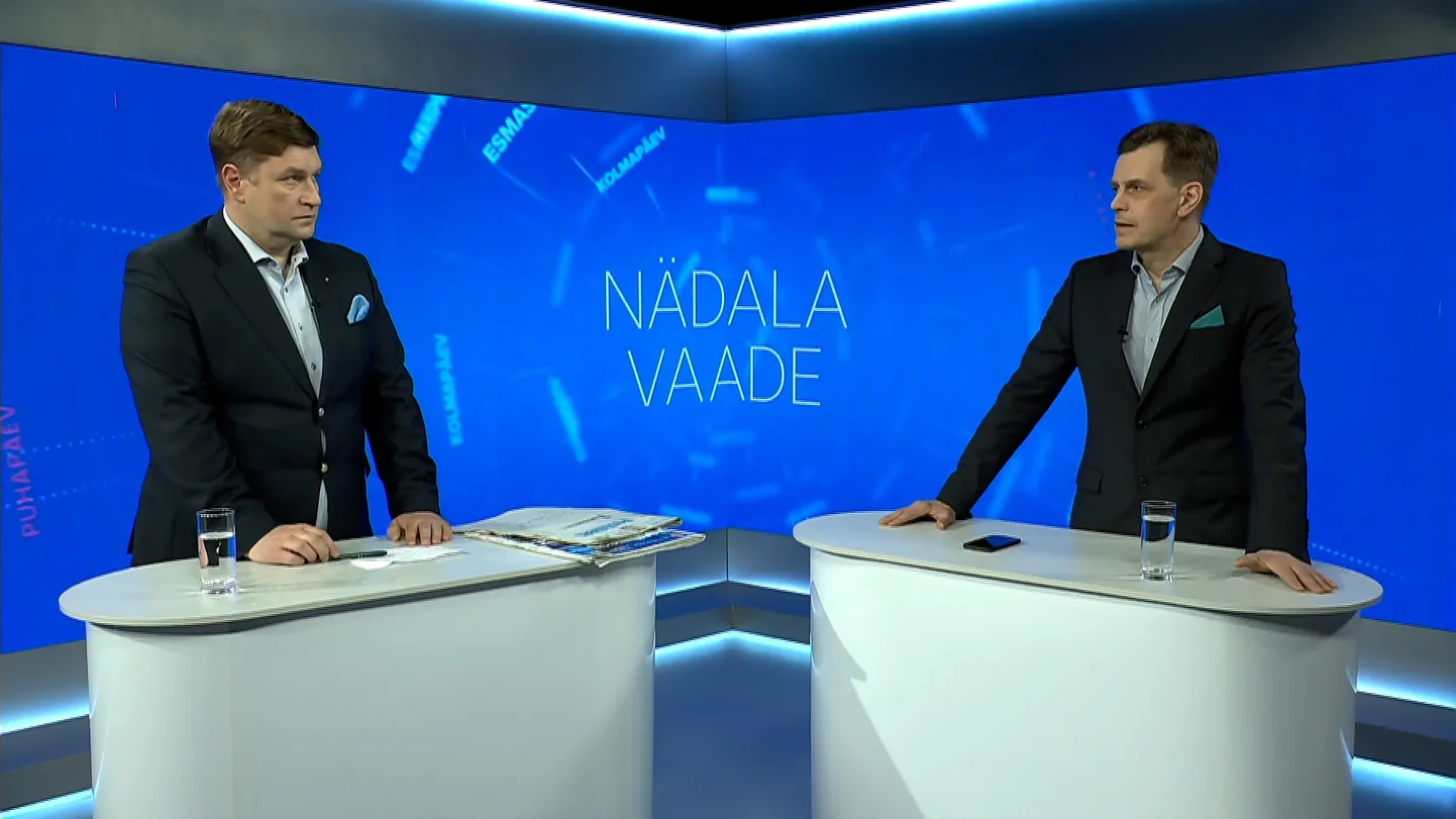 Marti Aavik ja Aivar Reinap Postimehe otsesaates "Nädala vaade"