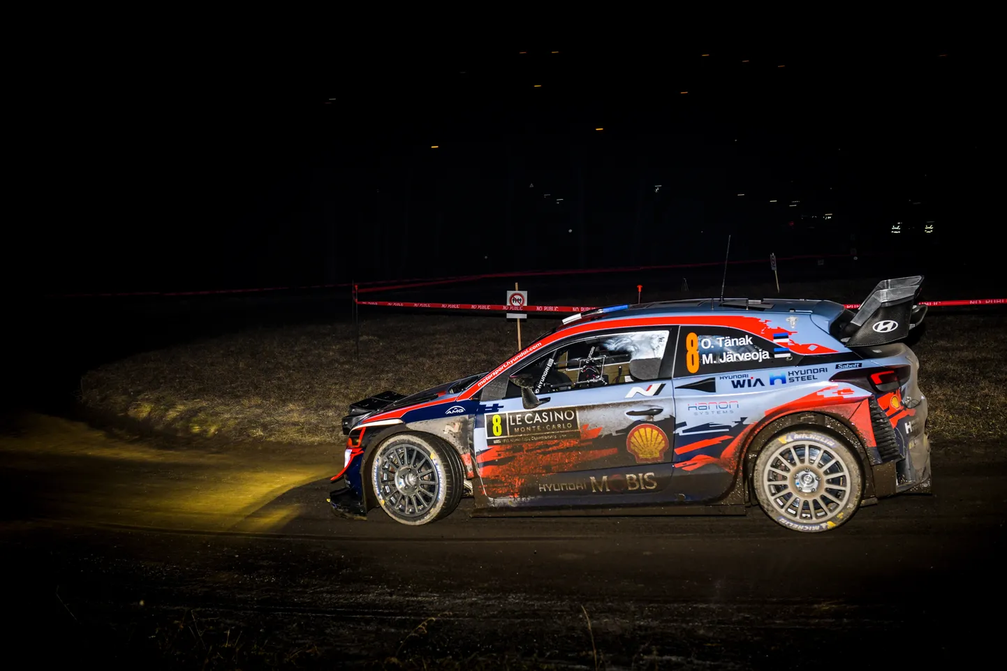 Ott Tänak ja Martin Järveoja tänavusel Monte Carlo MM-rallil.
