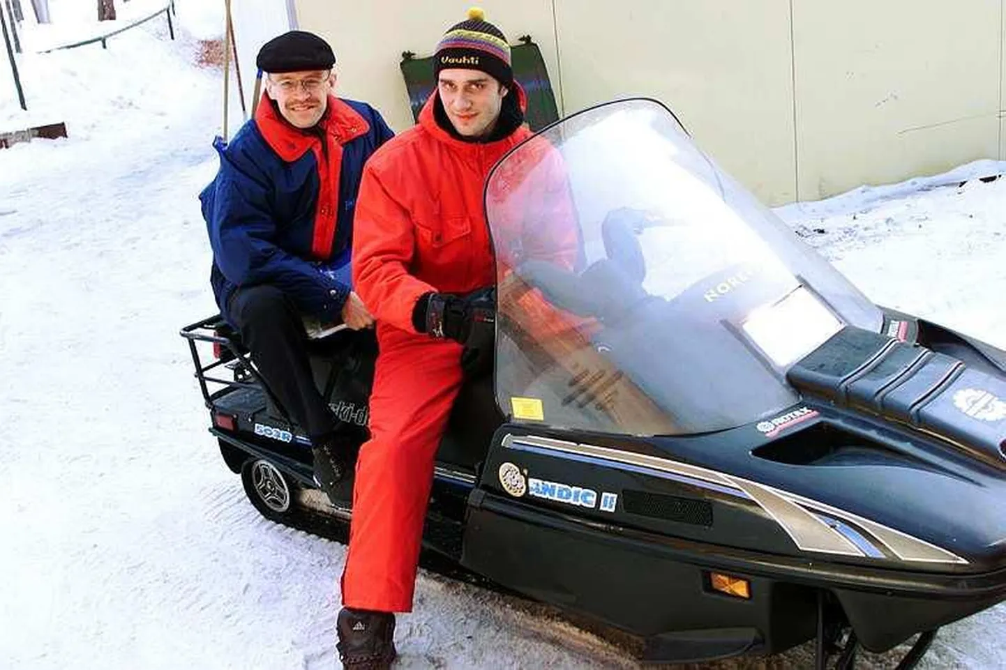 Eido Tasalain ja Postimehe ajakirjanik Priit Pullerits Jõulumäel.