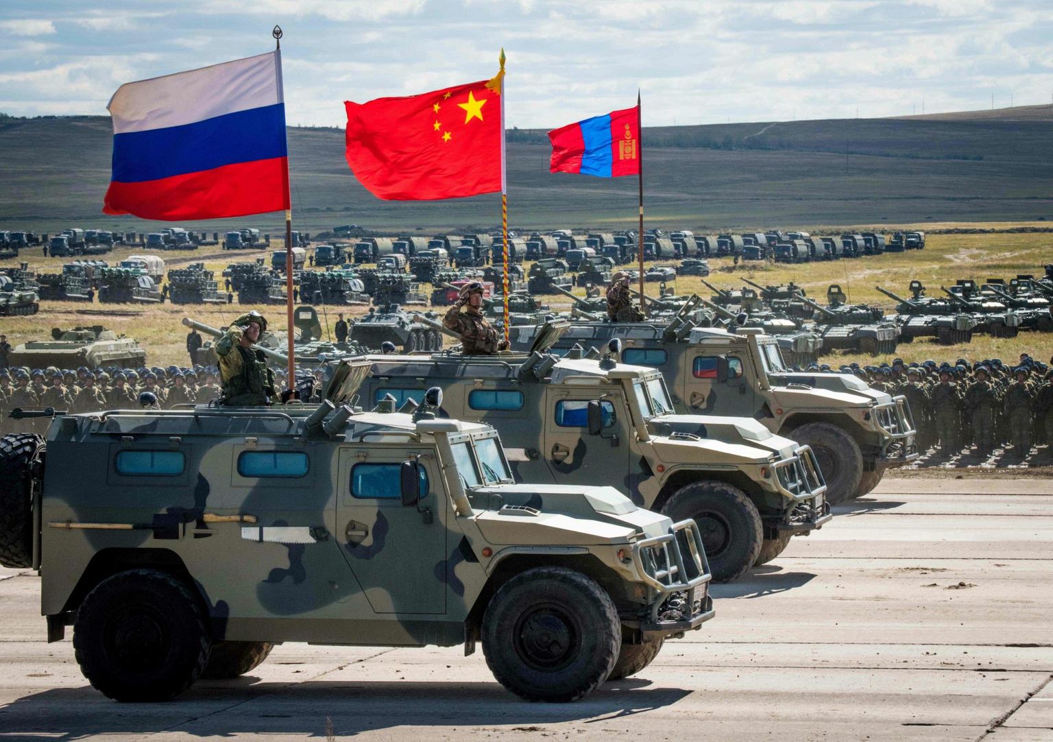 Venemaa, Hiina ja Mongoolia sõdurid mullu Venemaal õppustel Vostok.