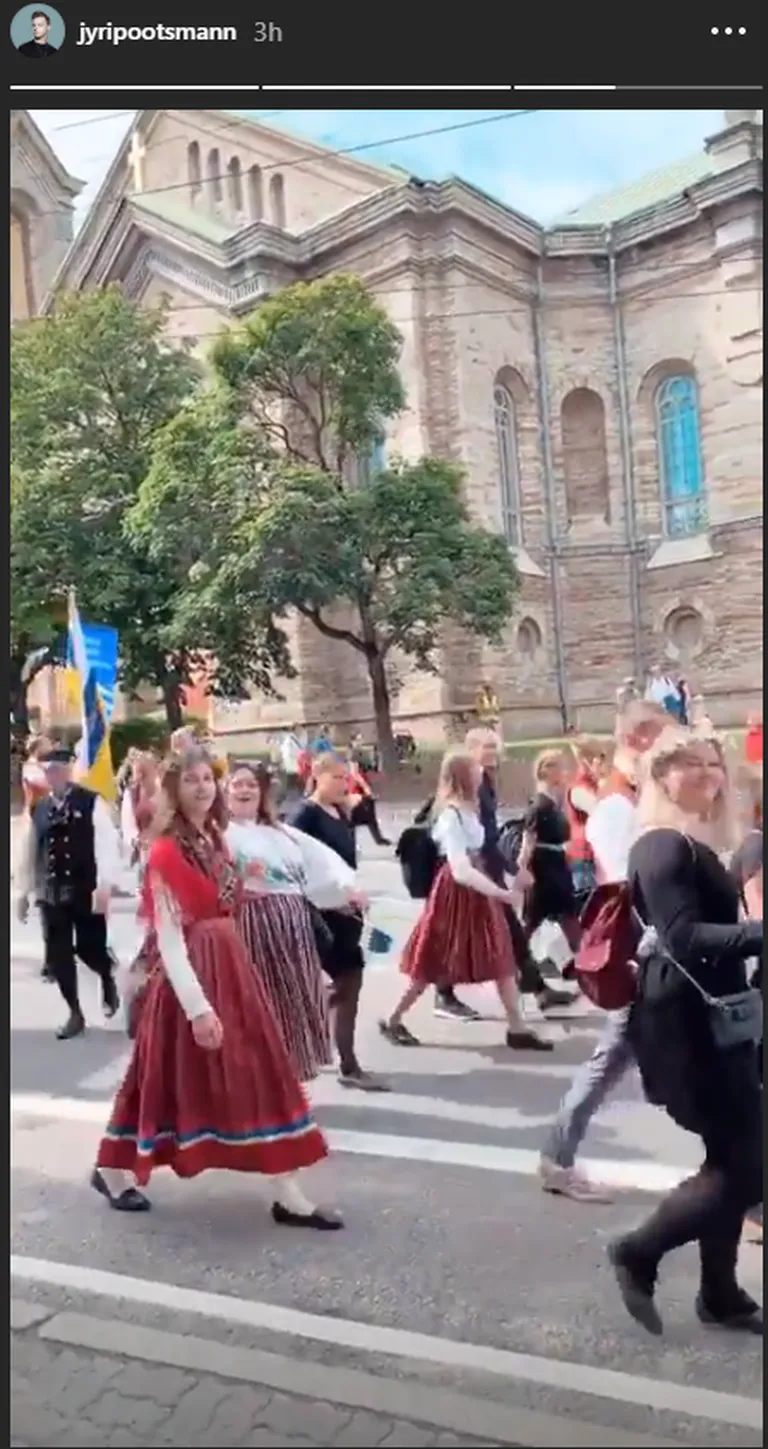 Eesti staarid laulupeo ajal.