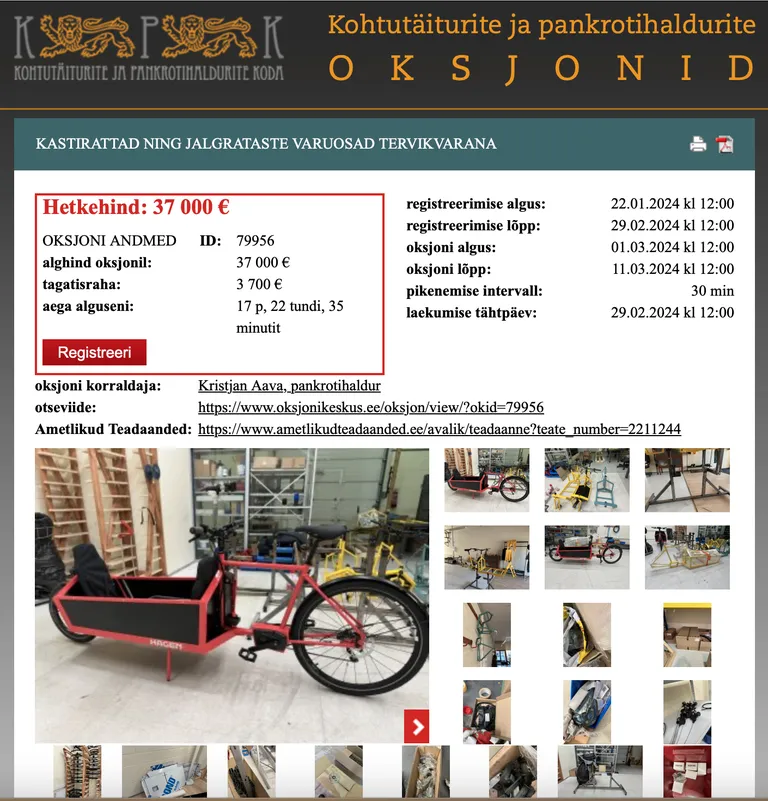 Kastirattad ning jalgrataste varuosad