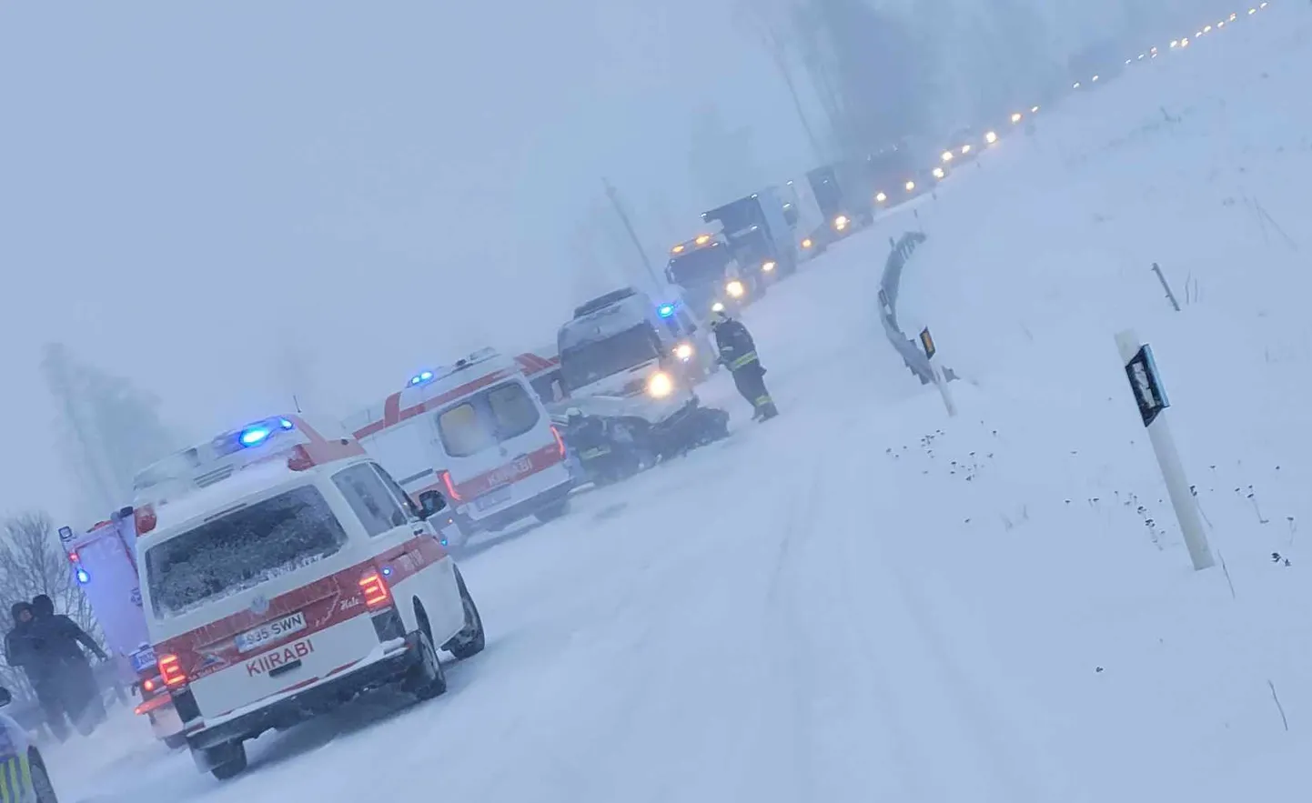 Liiklusõnnetus Kambja lähedal.
