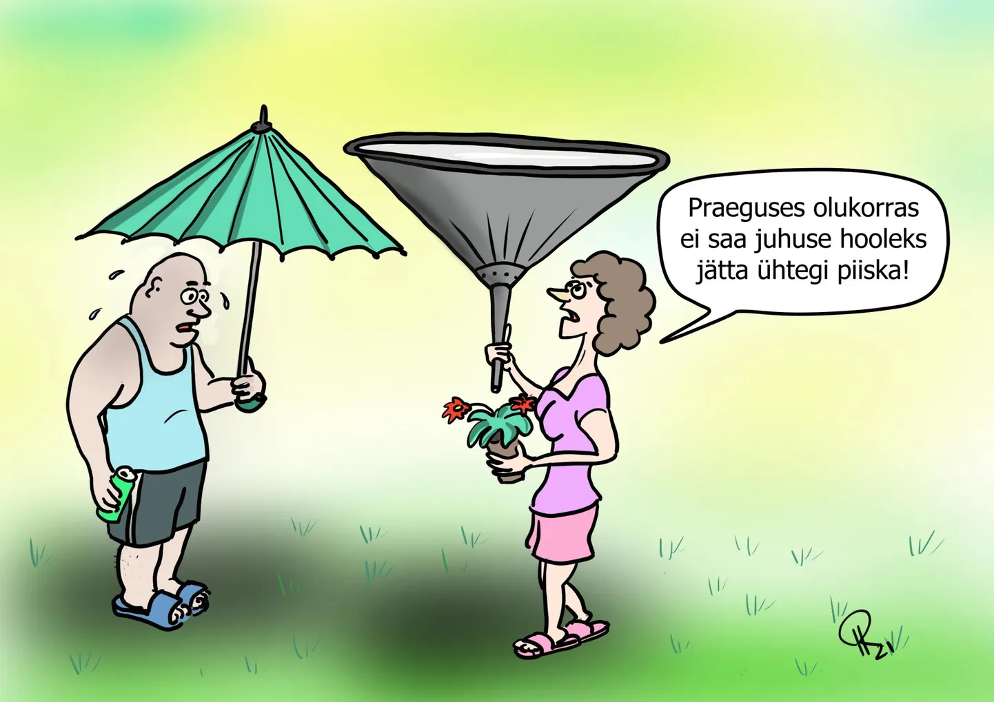 Nädala karikatuur "Põud vaevab".
