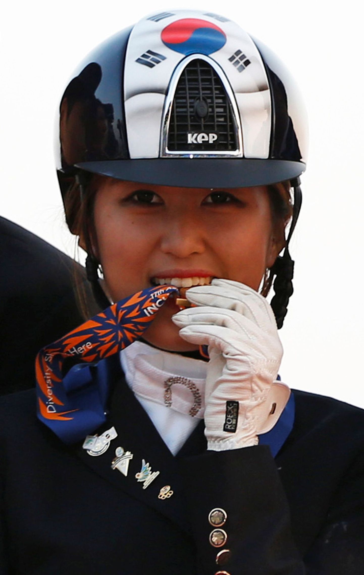 Chung Yoo-ra 2014. aastal pärast ratsavõistluse võitu