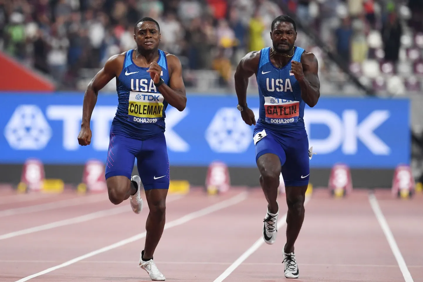 Justin Gatlin (paremal)