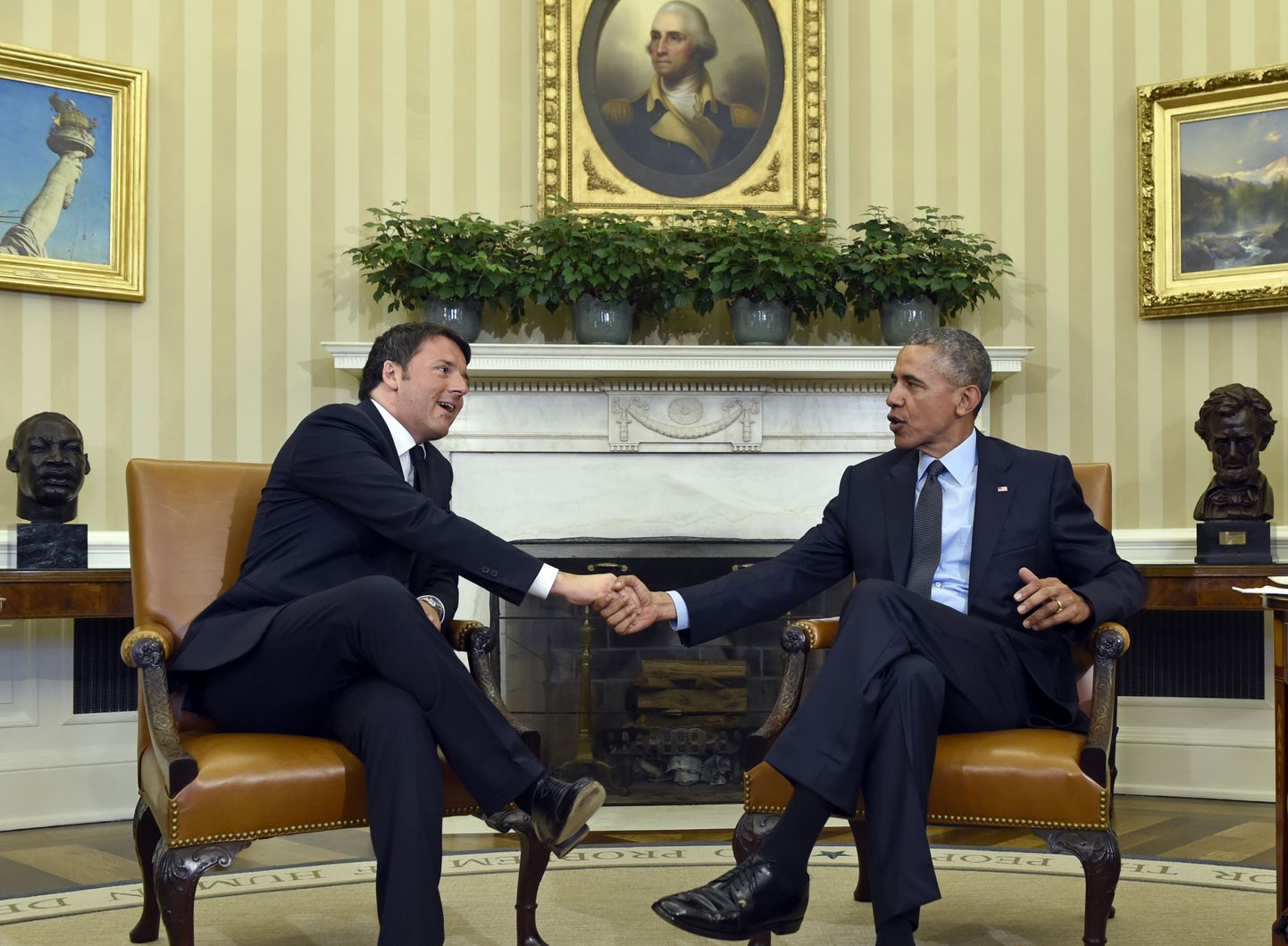 Matteo Renzi ja Barack Obama.