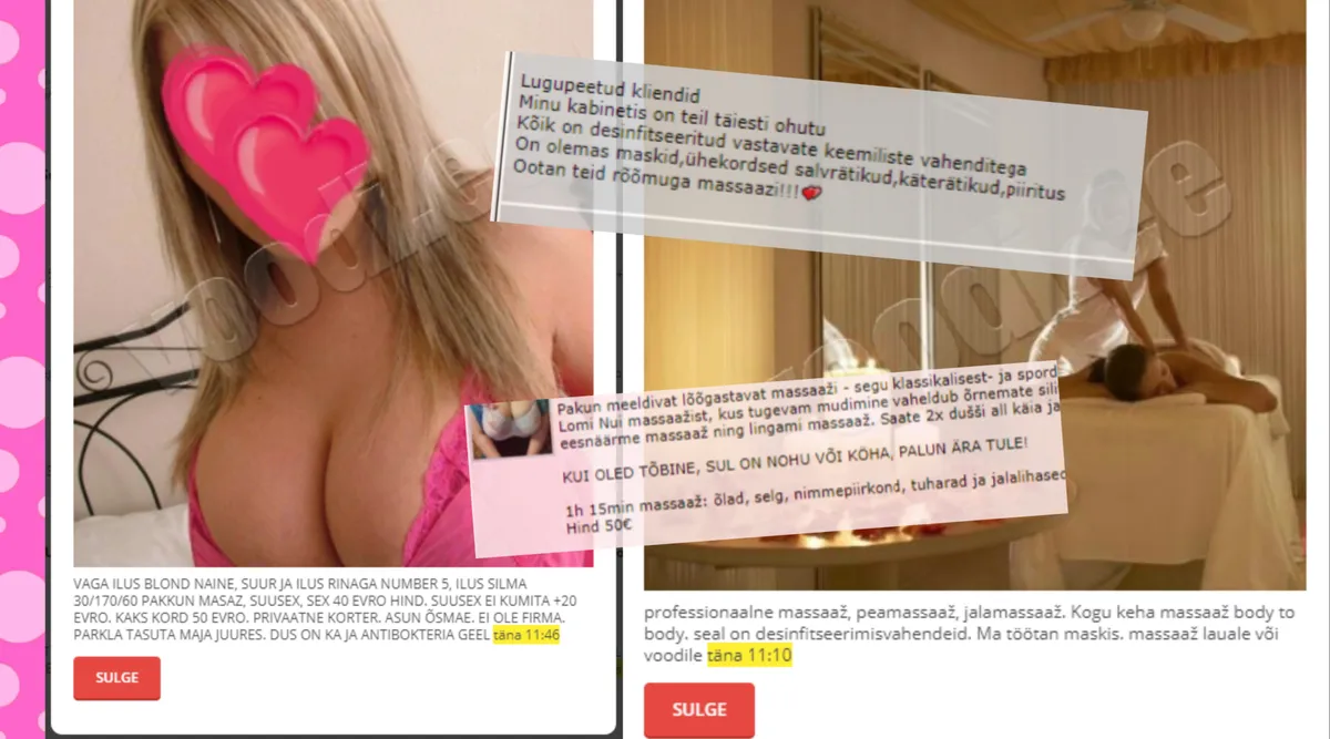 Поставщики интимных услуг по-разному отреагировали на кризис связанный с коронавирусом: некоторые предлагают чистящие средства, некоторые работают в масках.