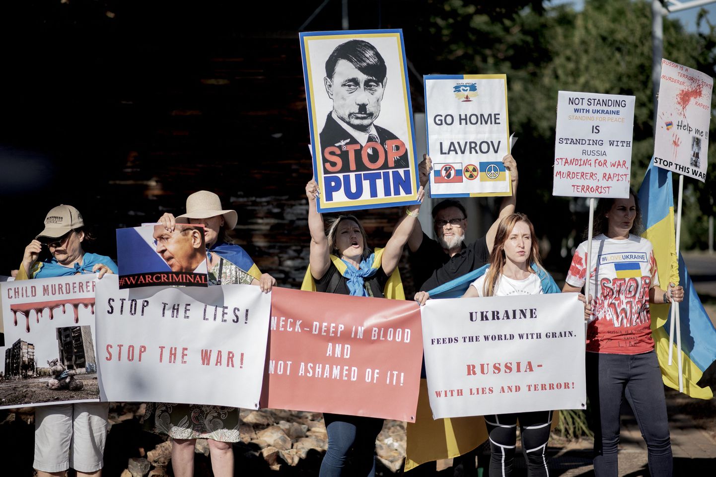 Ukraina kogukond LAVis protestimas tänavu jaanuaris Vene välisministri Sergei Lavrovi visiidi vastu.