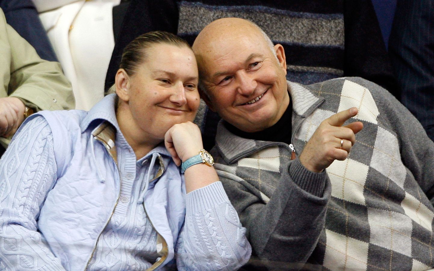 Bijušais Maskavas mērs Jurijs Lužkovs un viņa sieva Jeļena Baturina