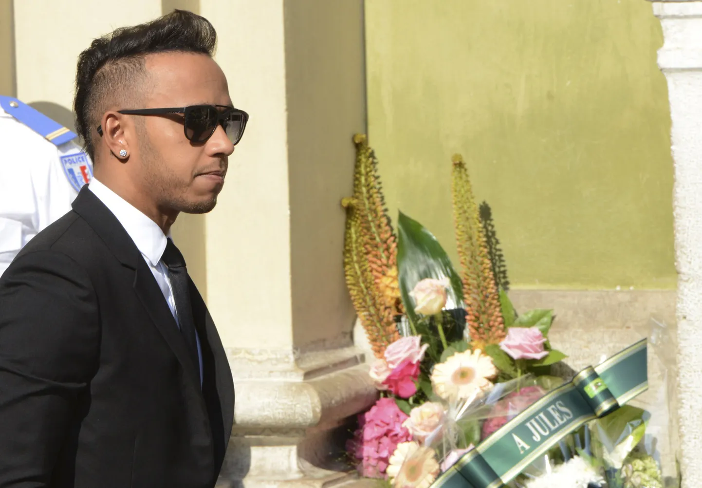 Lewis Hamilton eile toimunud Jules Bianchi matustel