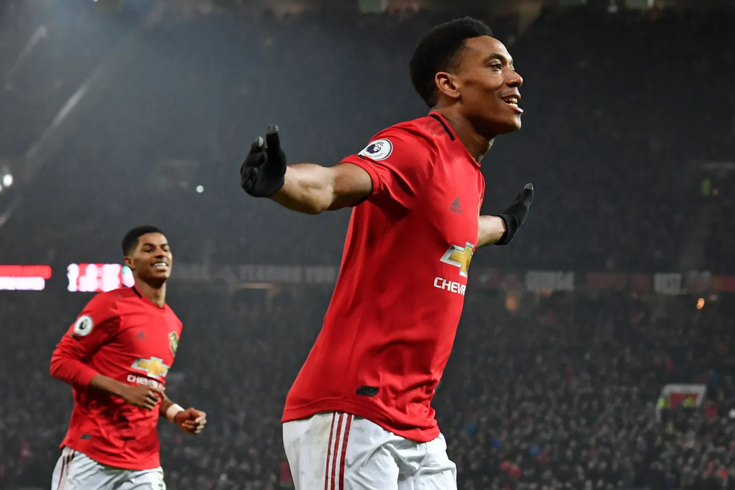 Anthony Martial väravat tähistamas.