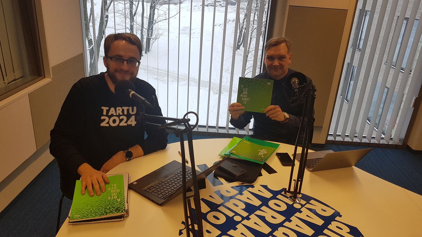 Kalle Paas ja Erni Kask raadio Kuku stuudios.