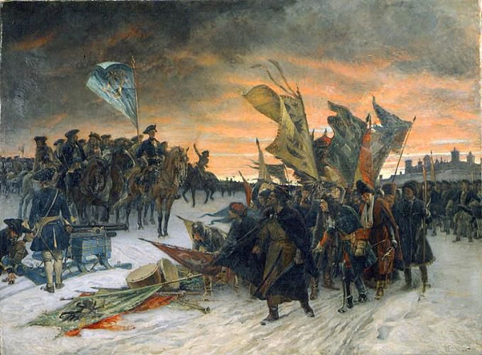 Gustav Cederströmi maal «Rootslaste võit Narva all».