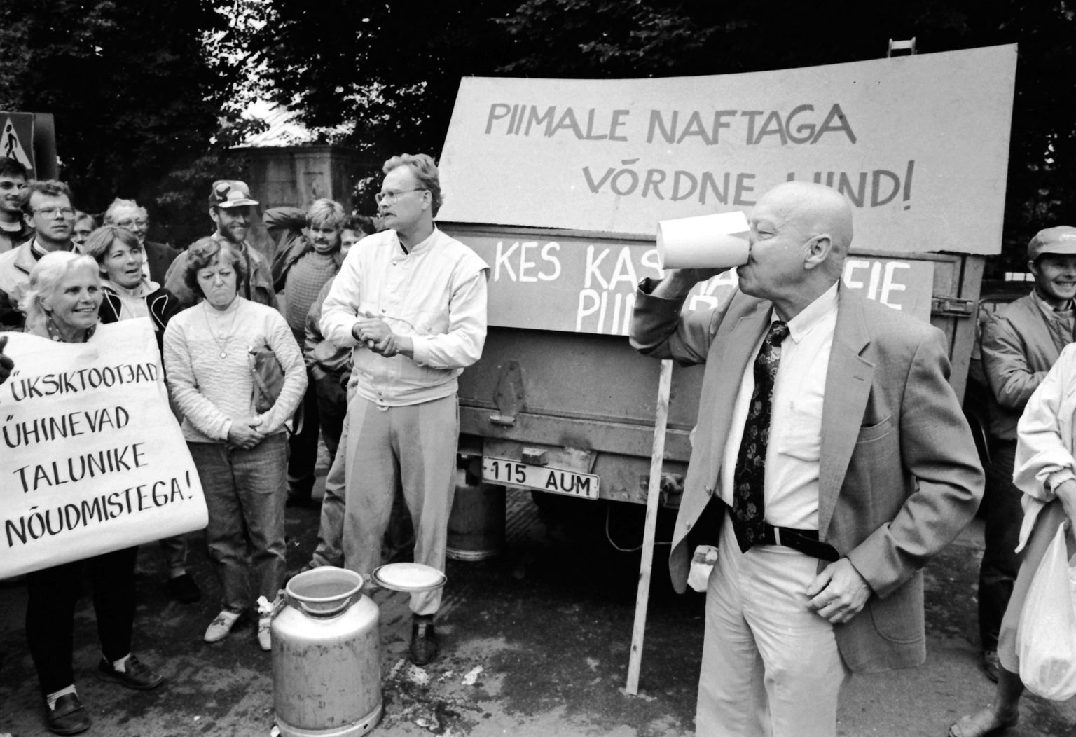 Põllumeeste meeleavaldus 1993. aasta suvel.