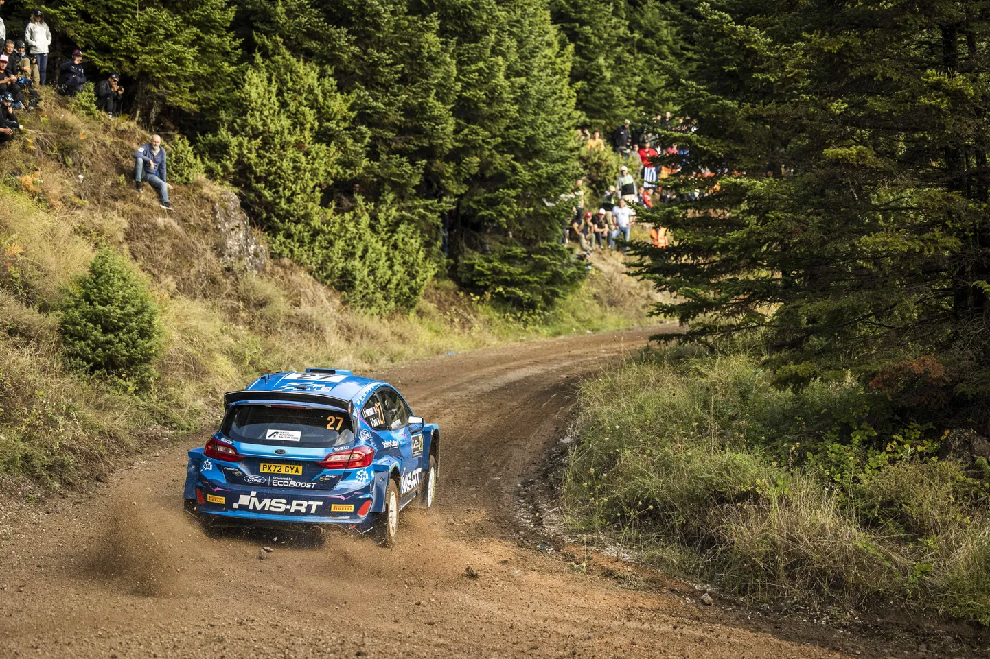 Adrien Fourmaux Ford Fiesta Rally2ga Kreeka MM-etapil.