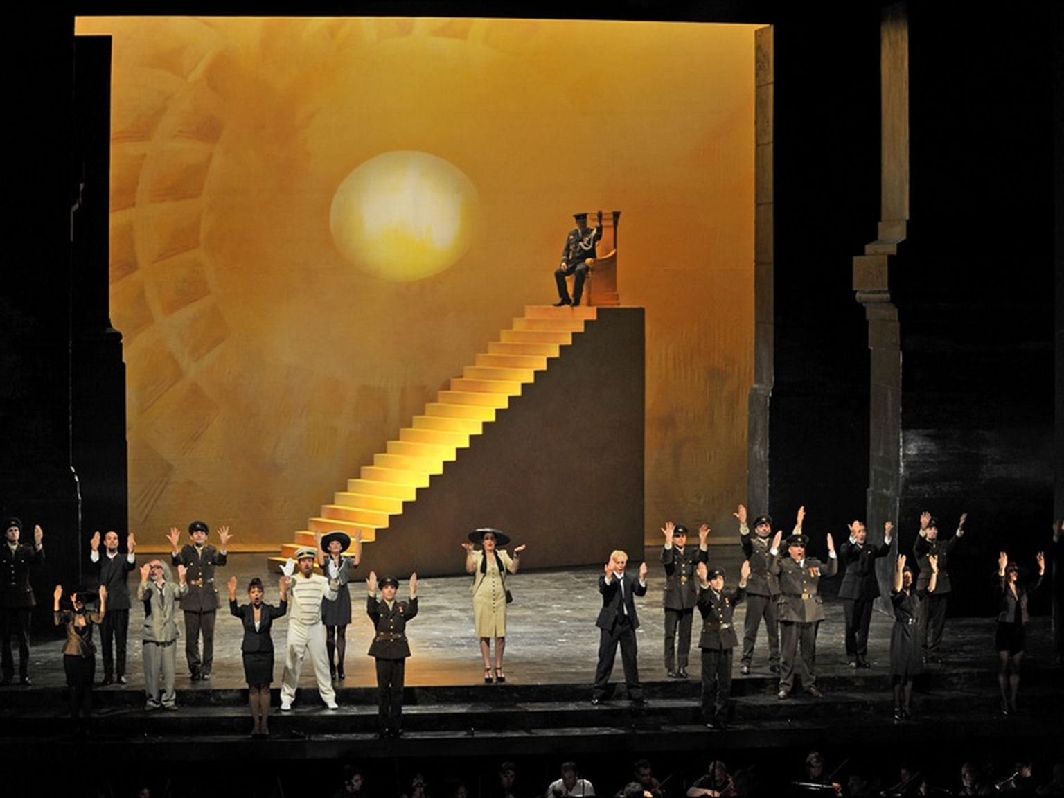 Stseen «Agrippinast» Metropolitan Operas.