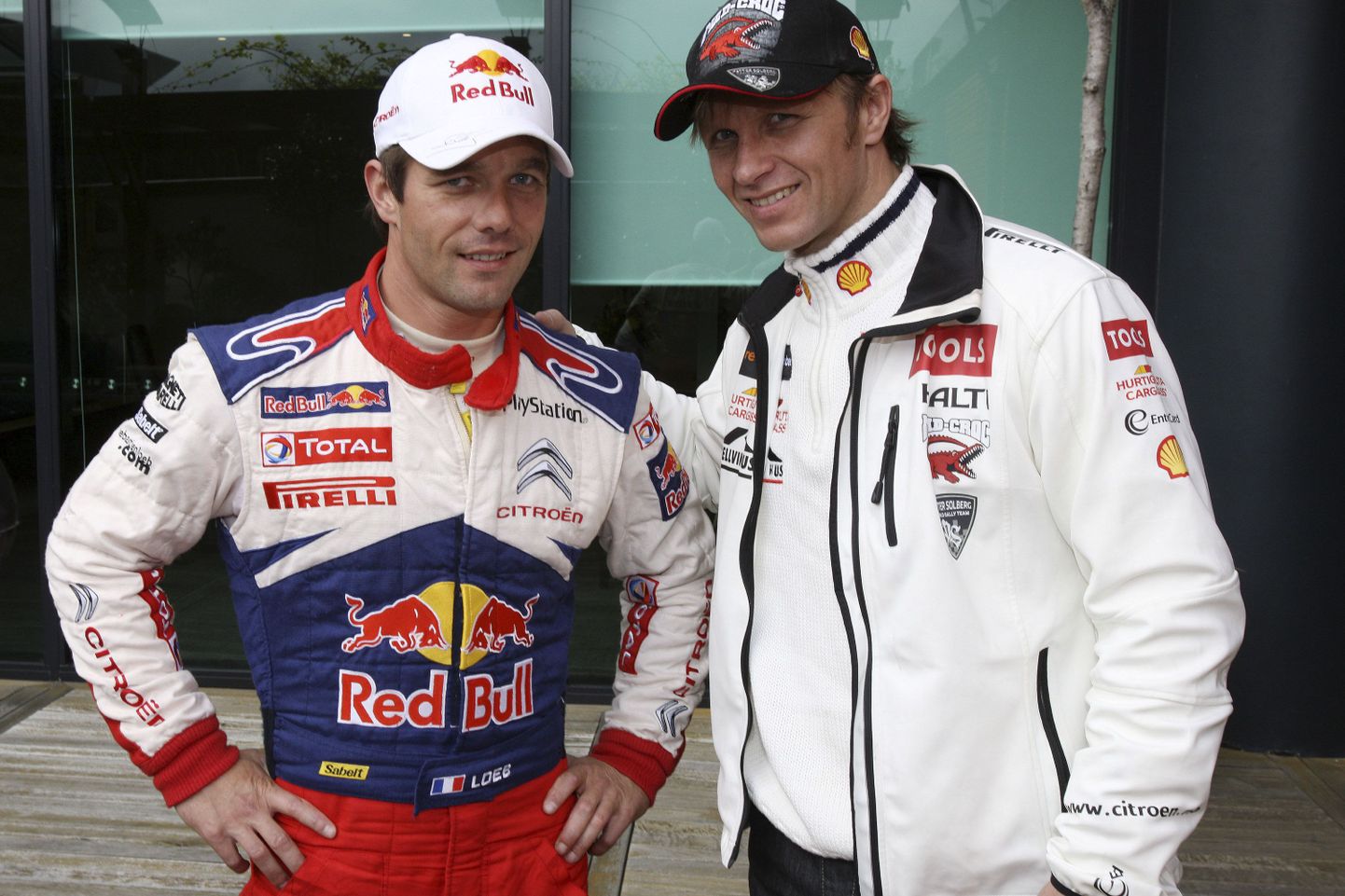 Sebastien Loeb (vasakul) ja Petter Solberg 2010. aasta Uus-Meremaa rallil.