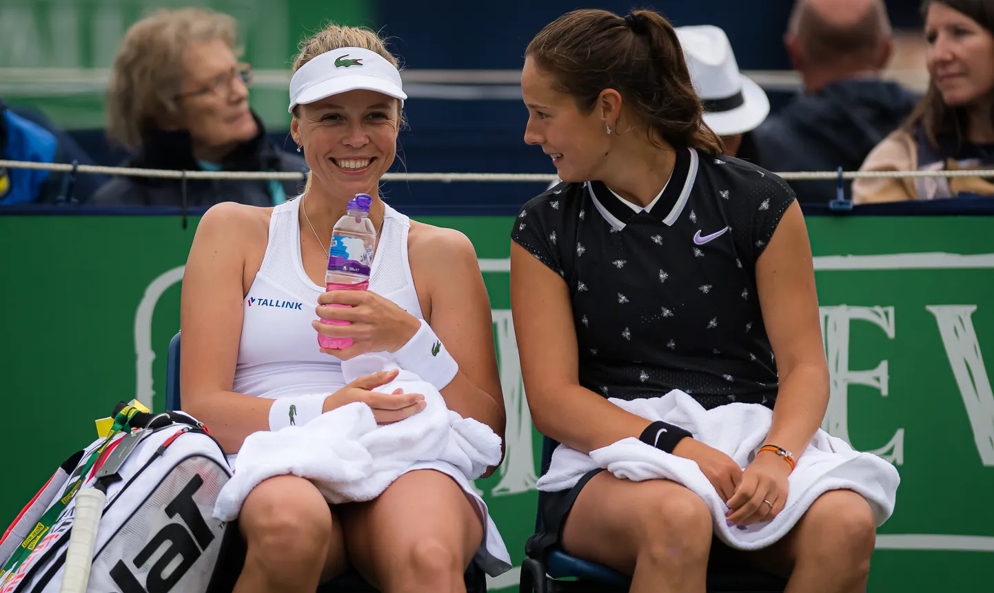 Anett Kontaveit ja Darja Kasatkina on teinud koos paarismänge.