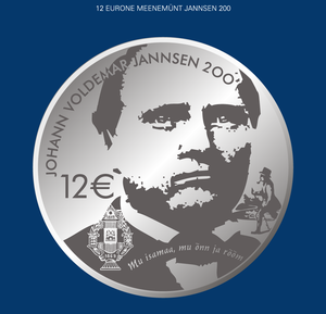 Johann Voldemar Jannseni 200. sünniaastapäevale pühendatud meenemünt.