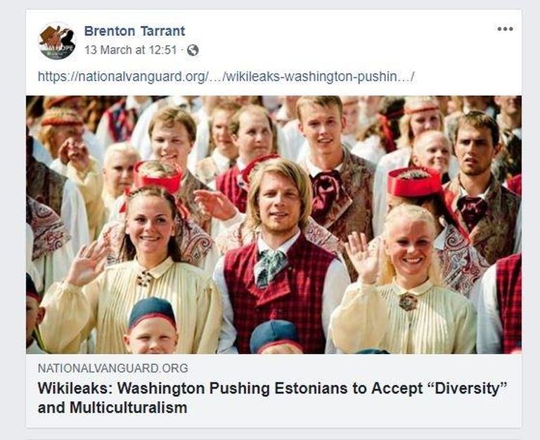 За два дня до атаки террорист опубликовал в социальных сетях пропагандистскую статью об Эстонии.