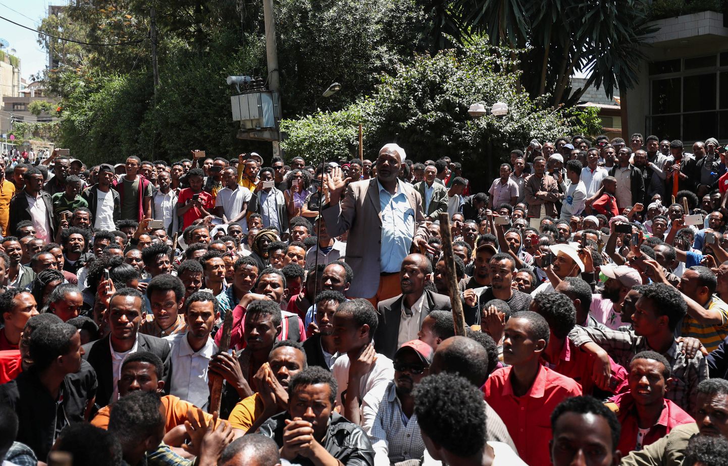 Meeleavaldajad Addis Abebas.