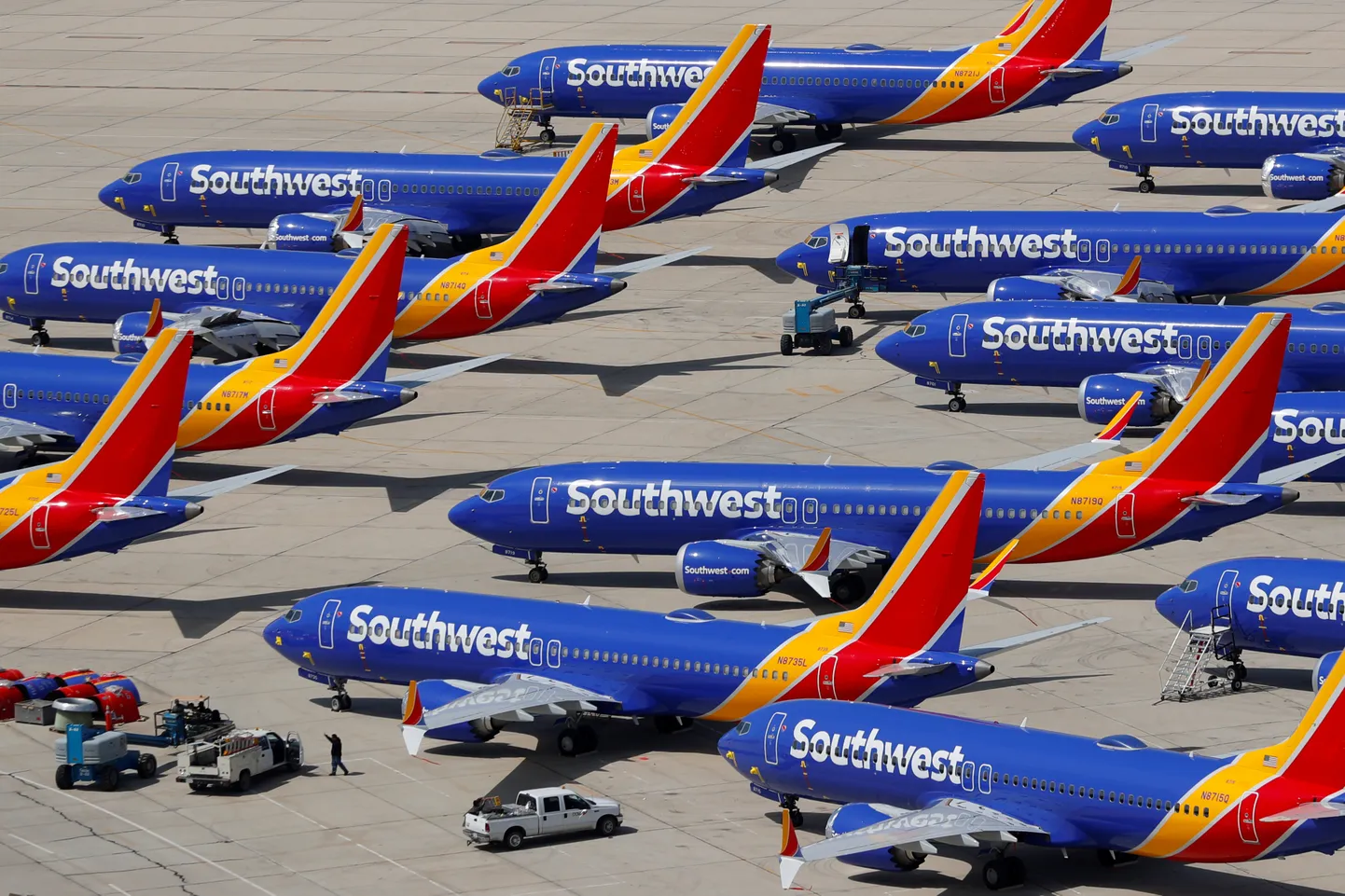 USA lennukitootja Boeing problemaatiline lennukimudel 737 MAX, mille lennud on eelmisest aastast kõikjal maailmas keelatud.