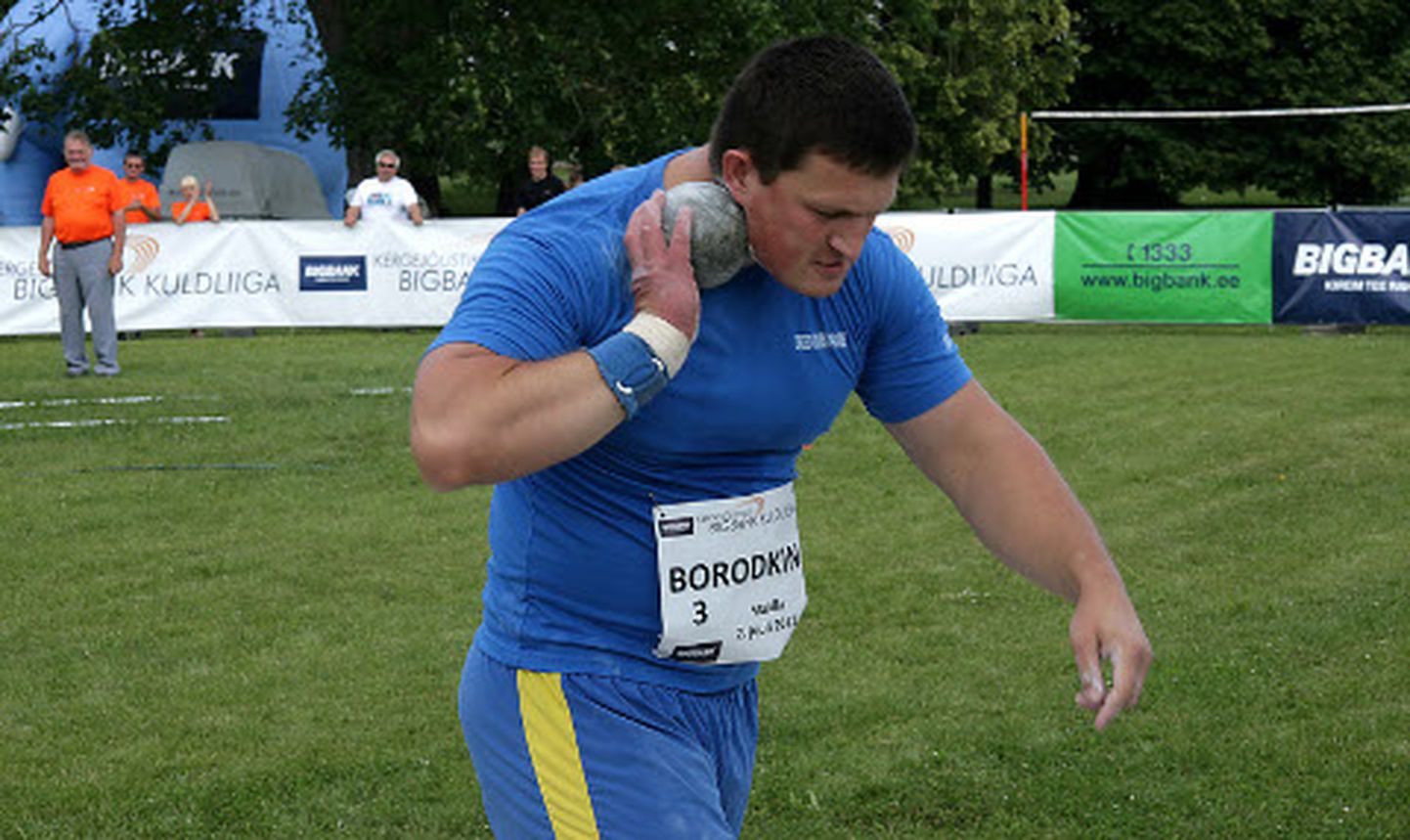 Ukrainlane Andrei Borodkin on üks viiest üle 20 meetri ulatuva isikliku rekordiga mehest, keda laupäeval Maidlas kuuli tõukamas näeb.