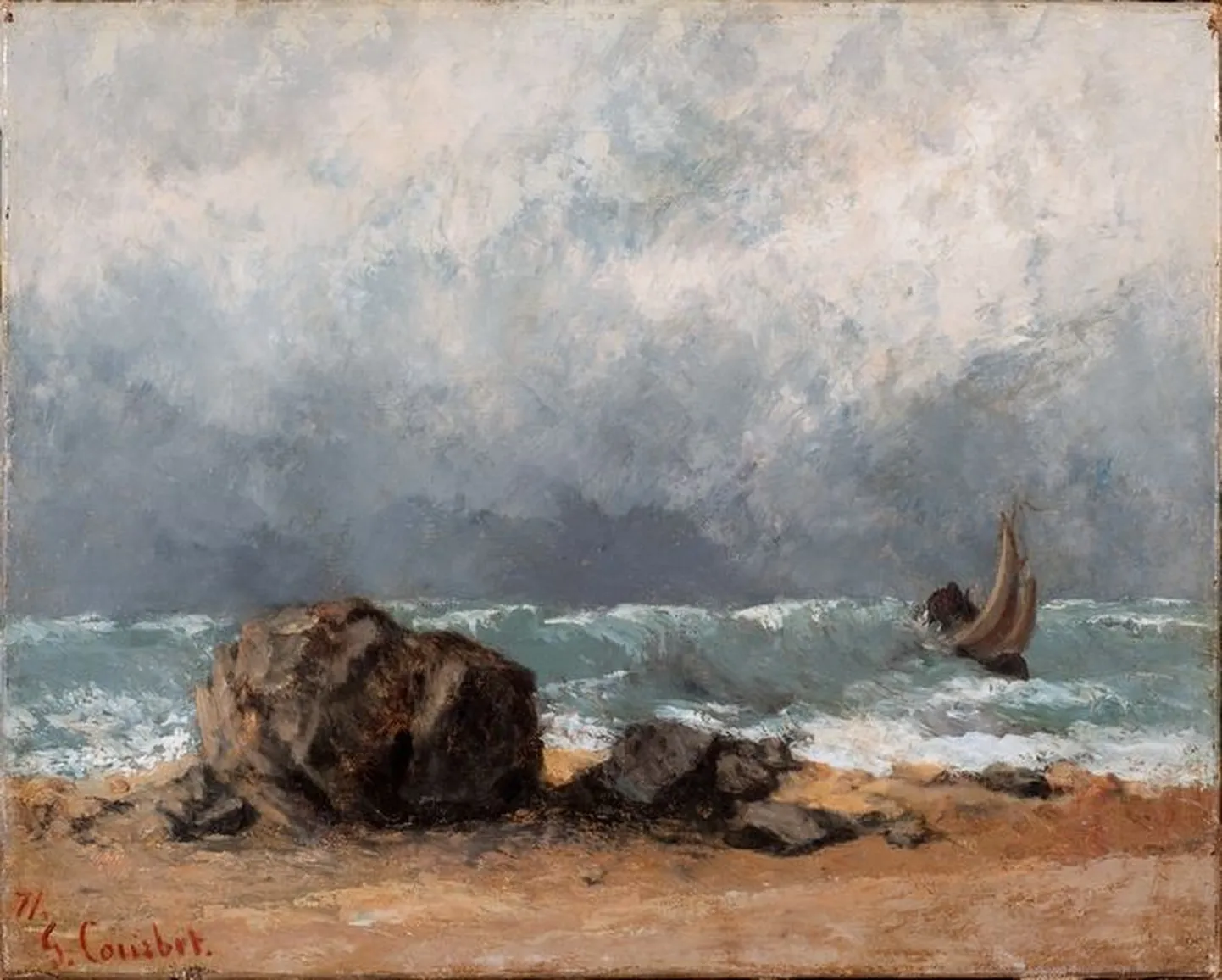 Gustave Courbet (1819–1877). „Rand, tormine ilm”. 1871. Õli.