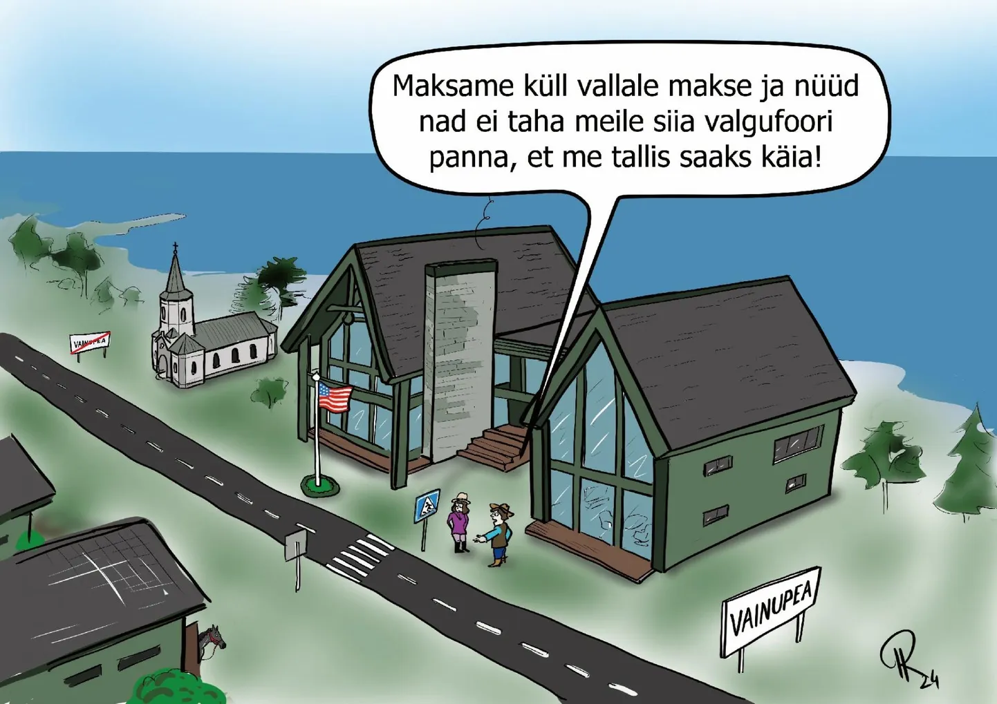 Nädala karikatuur "Suured plaanid Vainupeal."