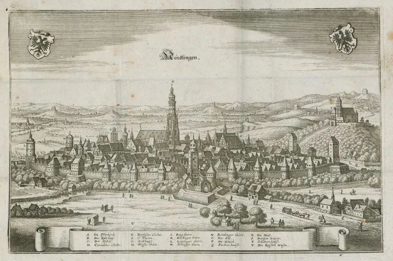 Nordlingena 1643. gada zīmējumā