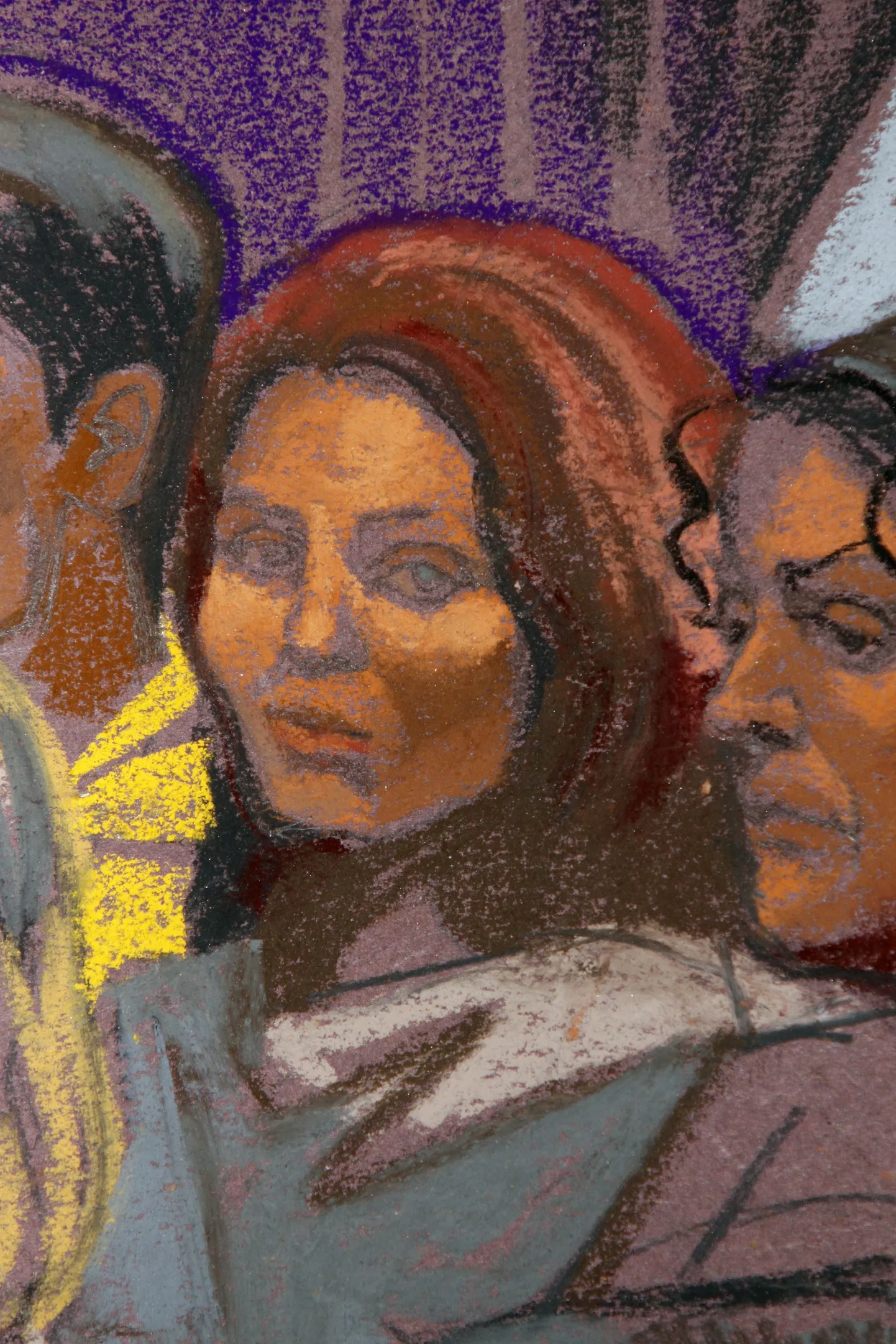 Anna Chapman, a member of a Russian spy ring is seen in this courtroom sketch during an appearance in Manhattan Federal Court in New York, July 8, 2010. Ten people pleaded guilty on Thursday to being unregistered foreign agents for Russia while living undercover in the United States and agreed to be deported to Russia as part of a swap of imprisoned spies between the U.S. and Russian governments.  REUTERS/Christine Cornell  (UNITED STATES - Tags: CRIME LAW POLITICS)