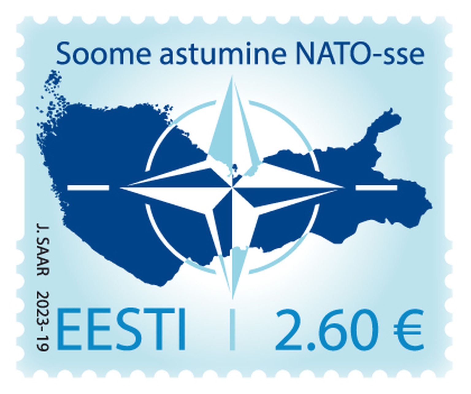 Omniva releases stamp in honor of Finland's accession to NATO.