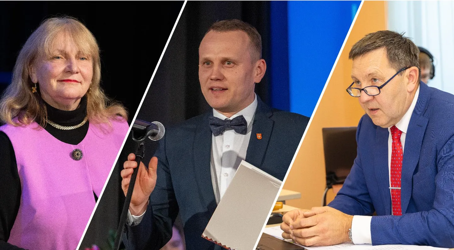 Helmen Kütt (vasakul), Priit Toobal (keskel) ja Mati Ilisson ei näe, et valimisliitudega kaasneks vähemalt Viljandimaal suuri probleeme ning leiavad, et kindlasti peaks kohalikel valimistel need säilima.
