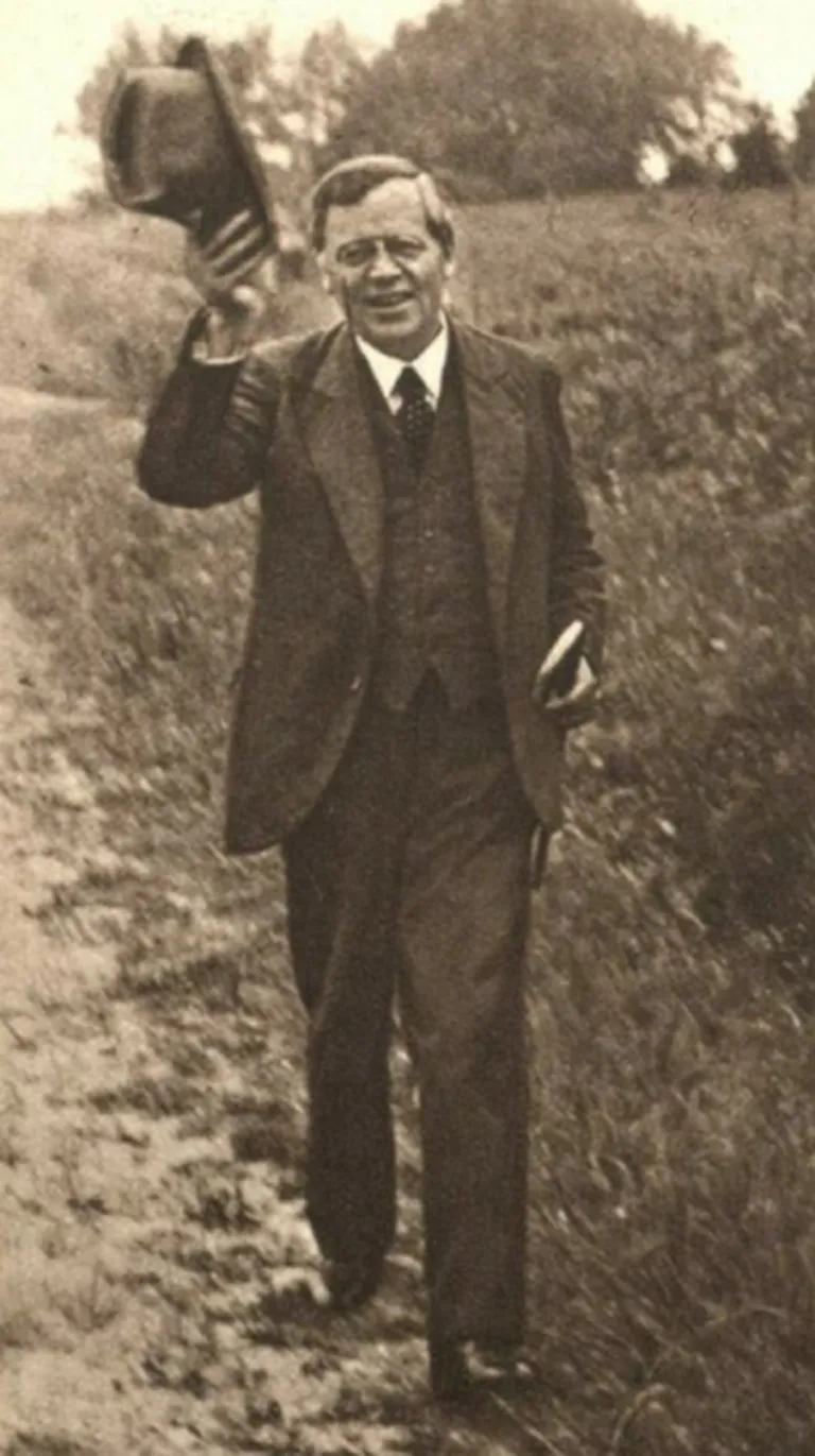 Kārlis Skalbe, sveicinot viesus "Saulrietos". Žurnāls "Atpūta", Nr. 677, 22.10.1937.