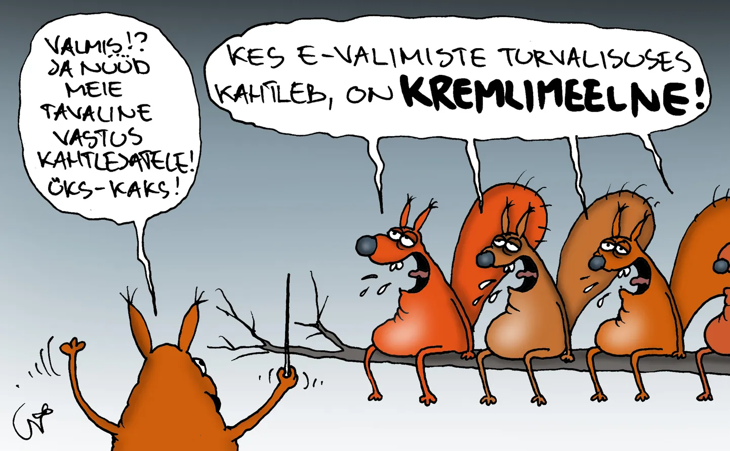 Urmas Nemvalts joonistab.