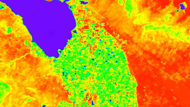 ECOSTRESSi loodavate veekasutus-kaartide simulatsioon.