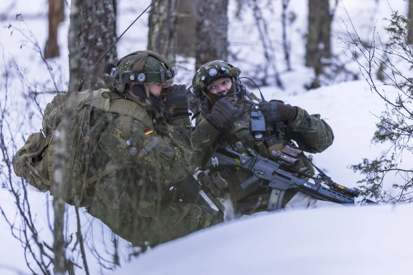 Saksamaa Bundeswehri sõdurid sel nädalal õppusel Leedus.