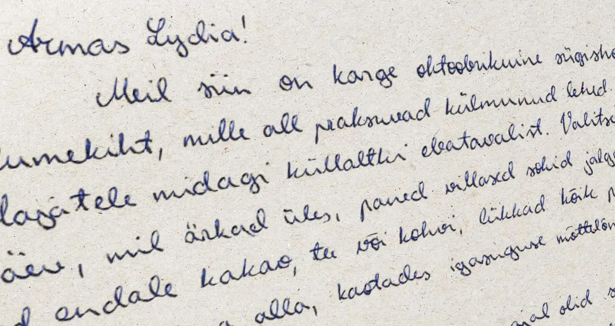 Väljavõte Eliise Kirjaneni kirjast.