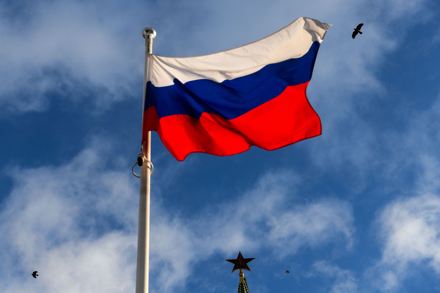 Venemaa riigilipp Moskvas.