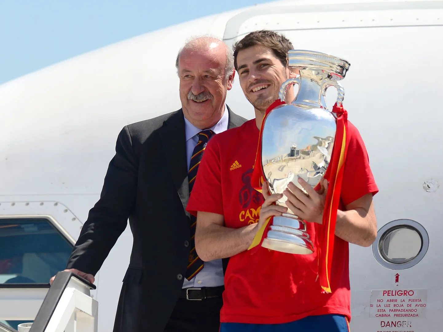 Vicente del Bosque ja Iker Casillas