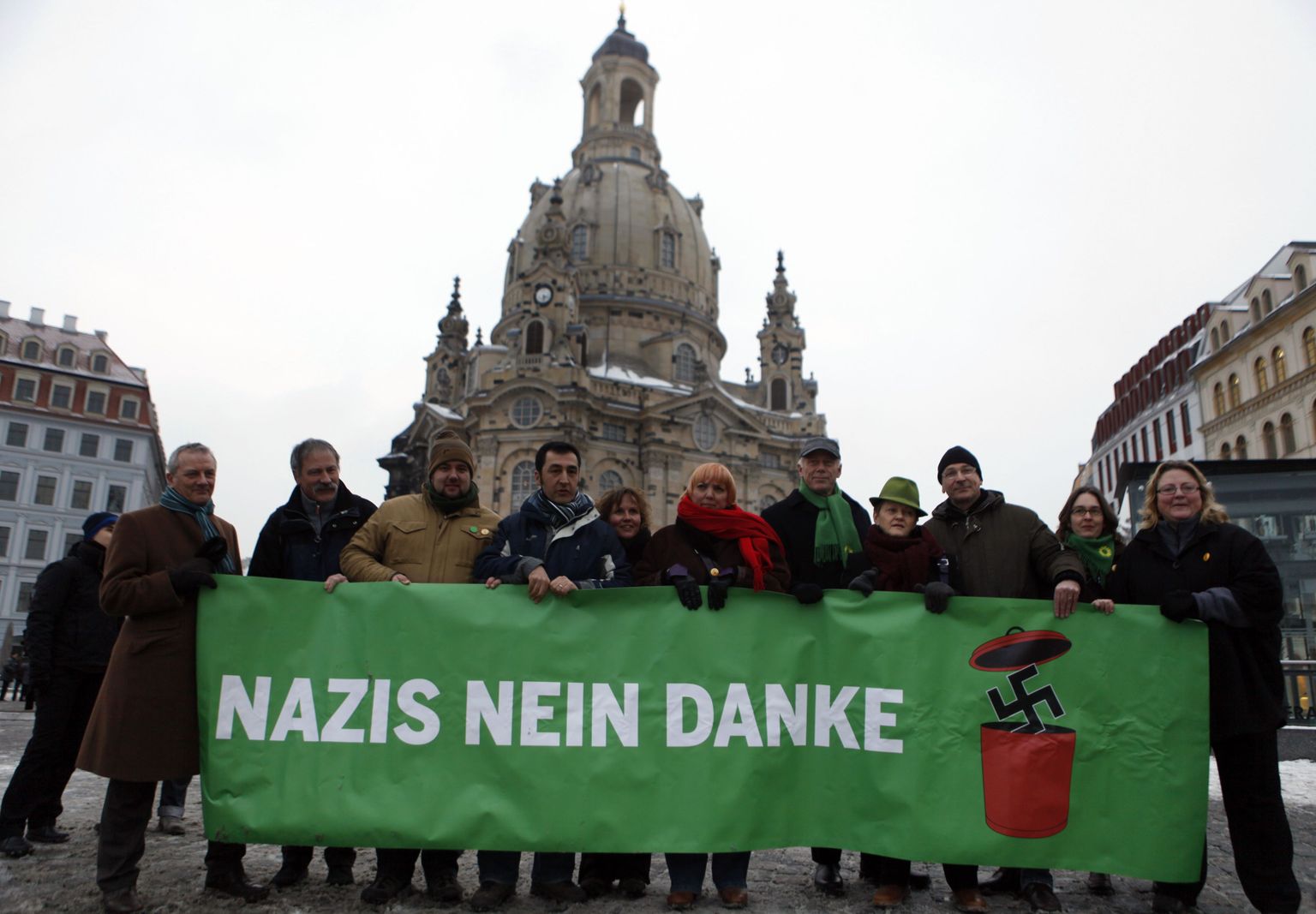 Антинацистский митинг в Дрездене
